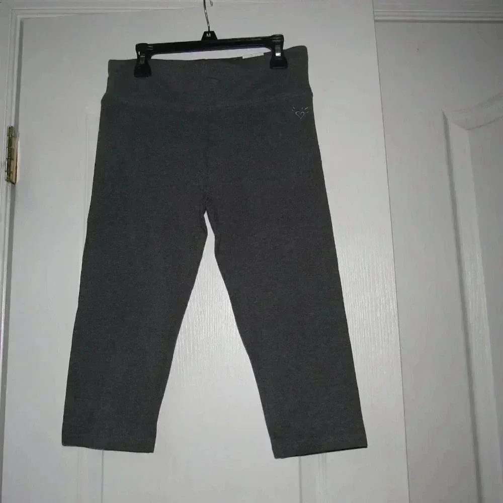 NWT JUSTICE Crop Gray Pull-On Pants Kids Size 10/12 Plus